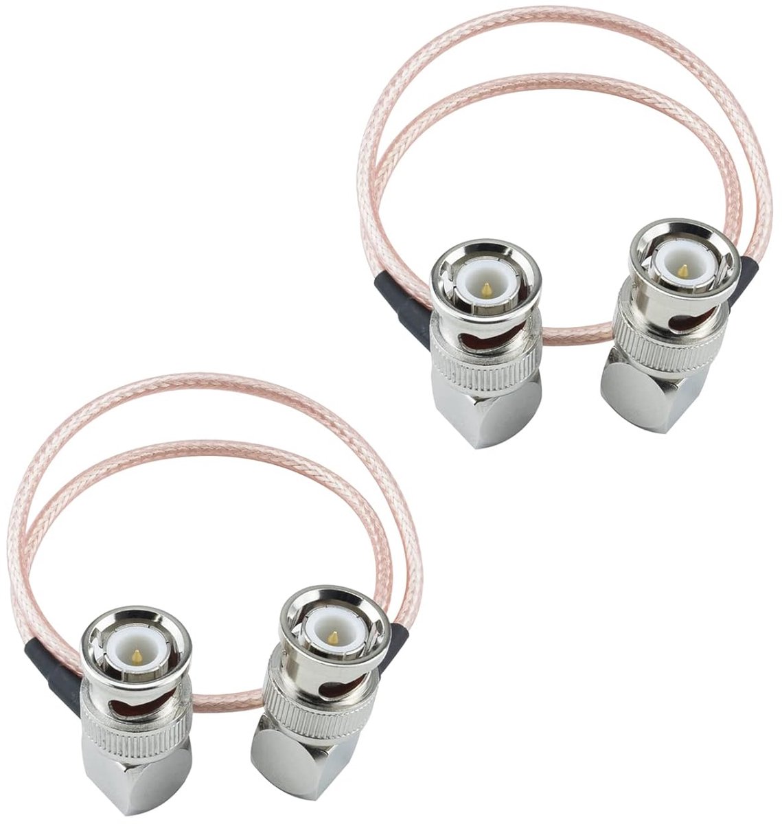 BNC kabel 90 graden - RG316 coaxiaal - 30cm lengte - ideale verbinding voor antenne en wifi - ShopVlot