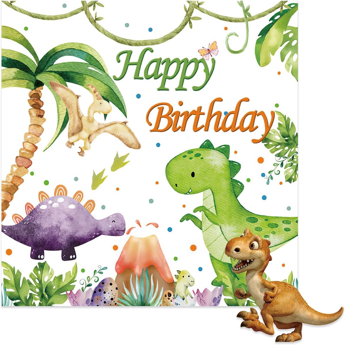 Dino Servetten 36 Stuks - 3-Laags Papieren Servetten - Vrolijke Verjaardagsdecoratie - Perfect voor Kinderfeestjes - ShopVlot