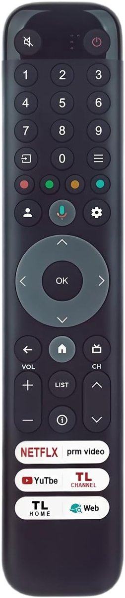 Afstandsbediening RC833 GUB1 - Vervanging voor TCL QLED Smart TV - Direct klaar voor gebruik - Eenvoudig te bedienen - ShopVlot