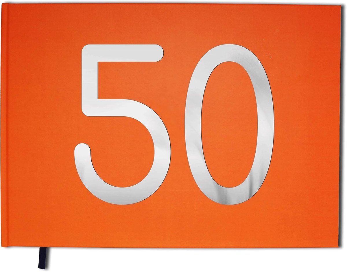 Gastenboek 50 Jaar - Landscape Formaat - Premium Kwaliteit - Ideaal voor Verjaardagen - ShopVlot