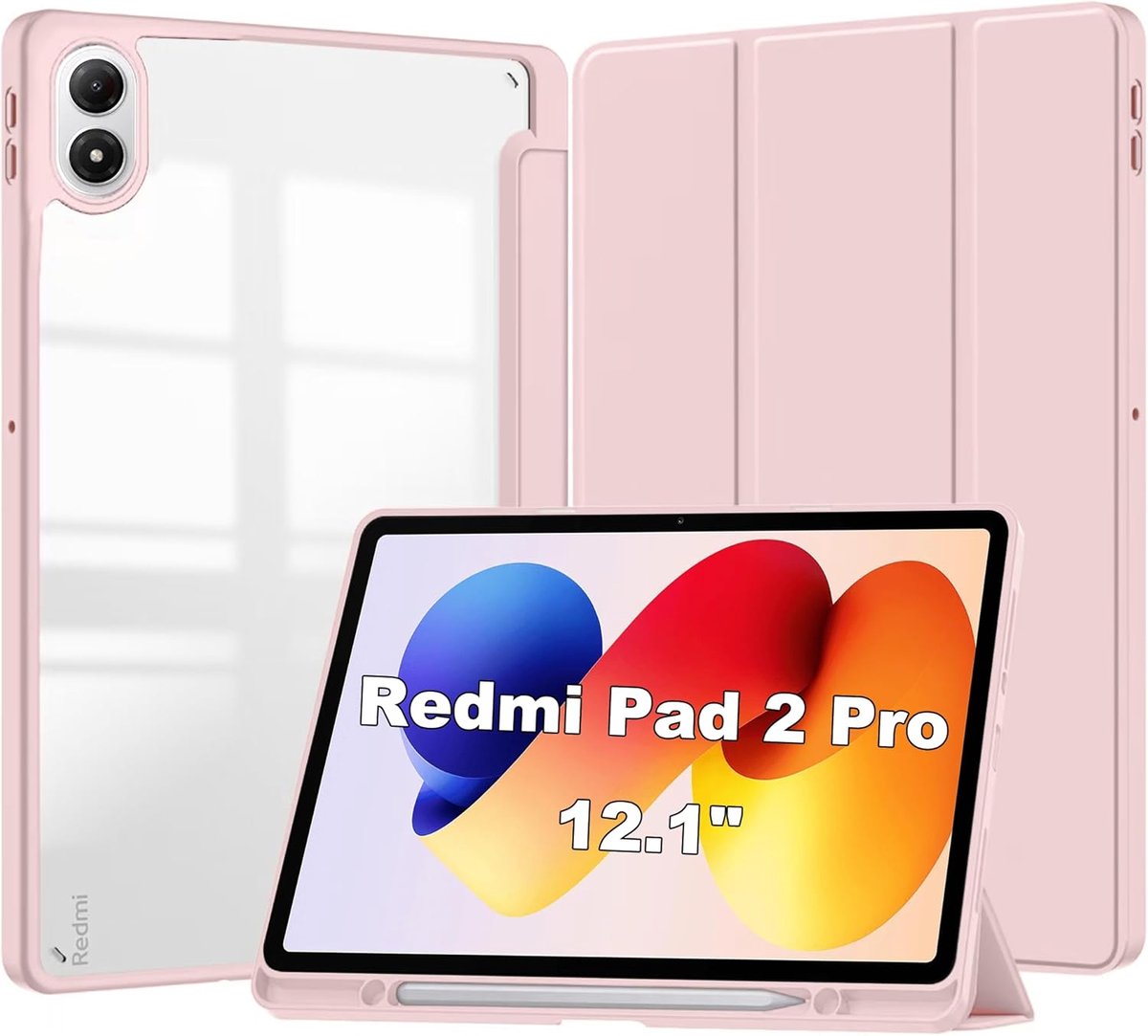 Beschermhoesje voor Redmi Pad 2 Pro 12,1 inch - schokbestendig - magneetsluiting - slaapfunctie - ShopVlot