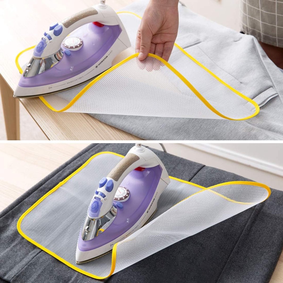 Strijkplankovertrek 40 x 60 cm - Beschermende strijknetstof - Voorkomt brandvlekken - Ideaal voor strijken van kleding - ShopVlot