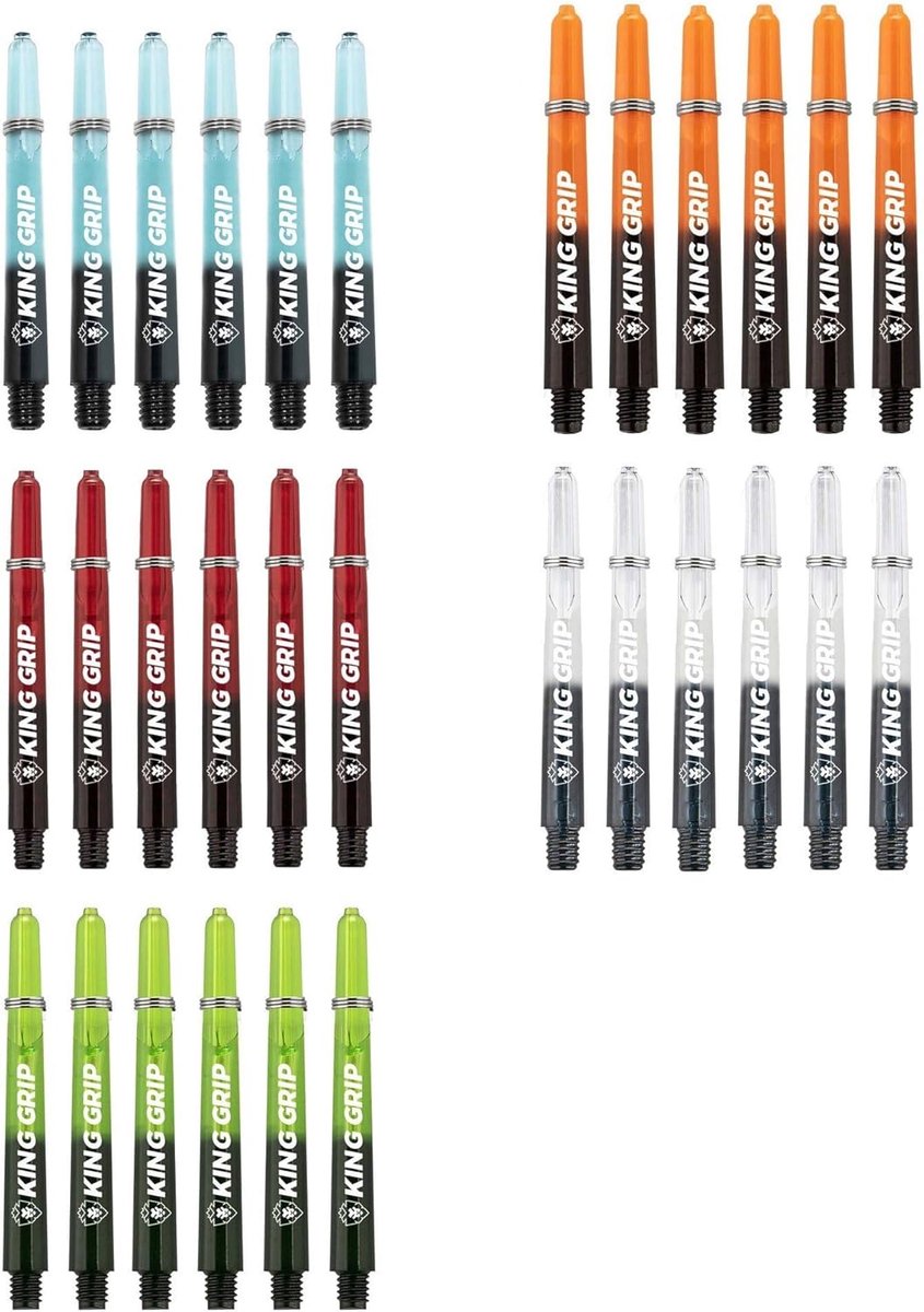 Dart shafts collectie 30 stuks - nylon shafts 41 mm - 5 kleurencombinaties - duurzaam en flexibel - ShopVlot