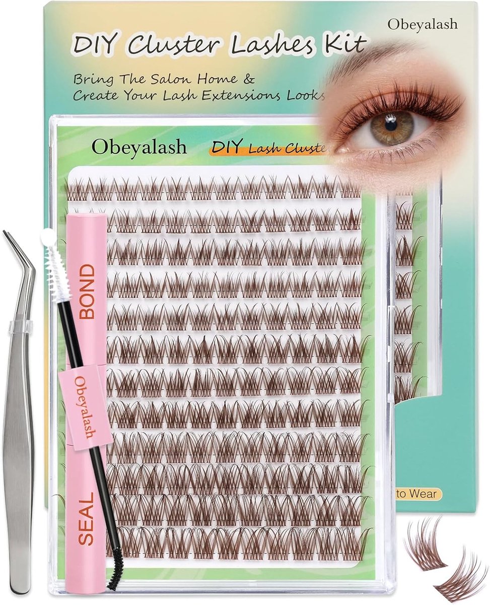 Wimperextensions Clusters - Bruine Natuurlijke Wimpers - C Curl 8-16mm - Perfect voor dagelijks gebruik - ShopVlot