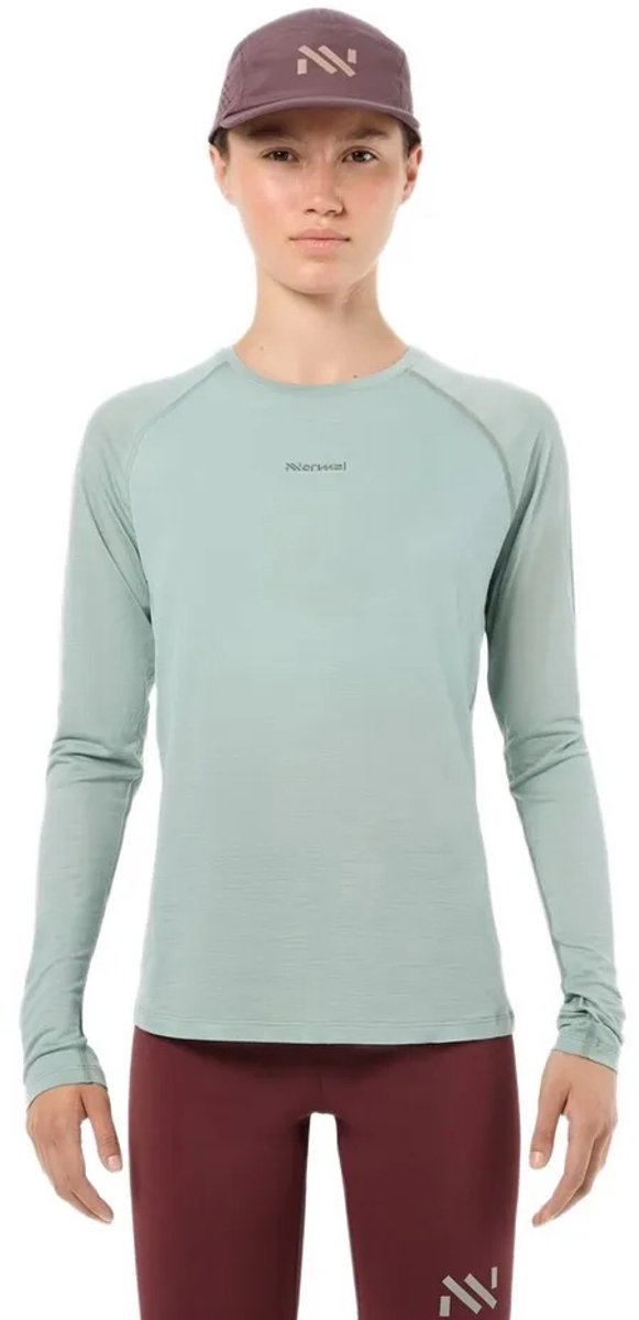 Nnormal Merino 02 T-shirt Met Lange Mouwen Groen,Blauw L Vrouw