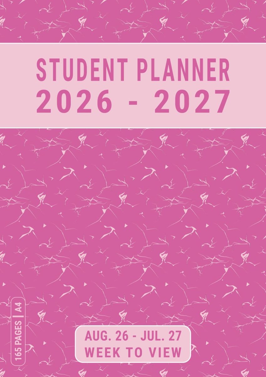 Studentenplanner A4 - Roze - Huiswerkdagboek - Perfect voor secundaire school. - ShopVlot