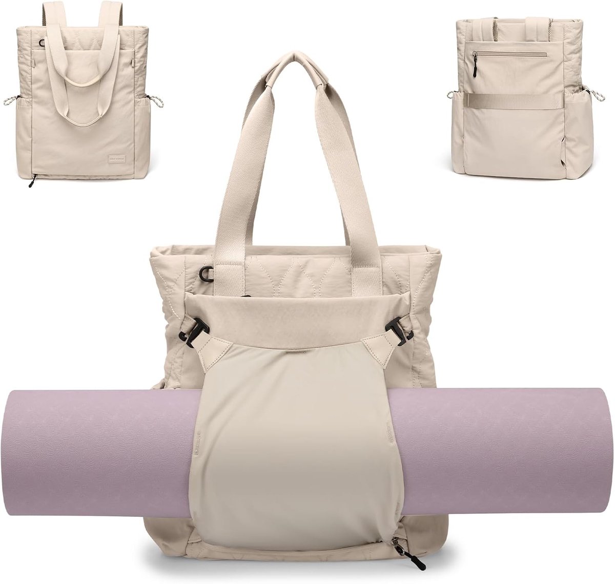 Convertible laptop rugzak - 15,6 inch met gevoerde laptoptas - yoga mat opbergruimte - ideaal voor reizen - ShopVlot