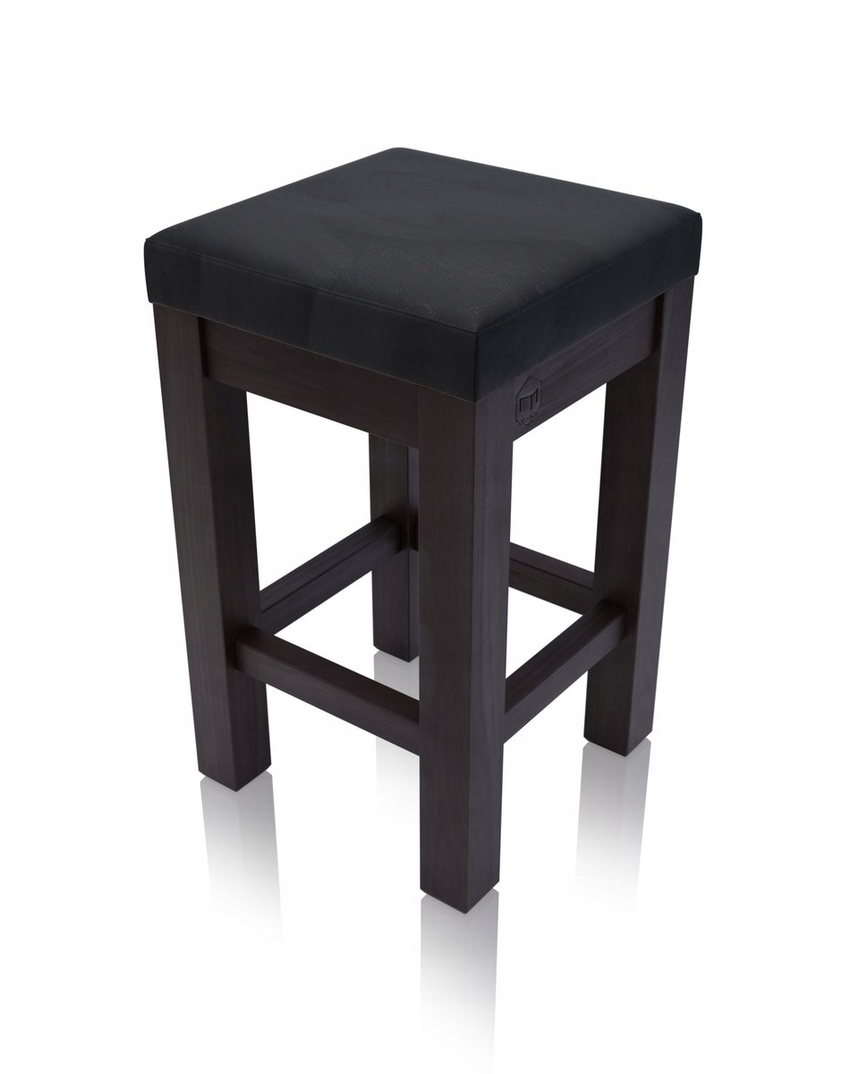 Merkloos Houten Keukentabouret - Stabiel & Comfortabel - Wenge