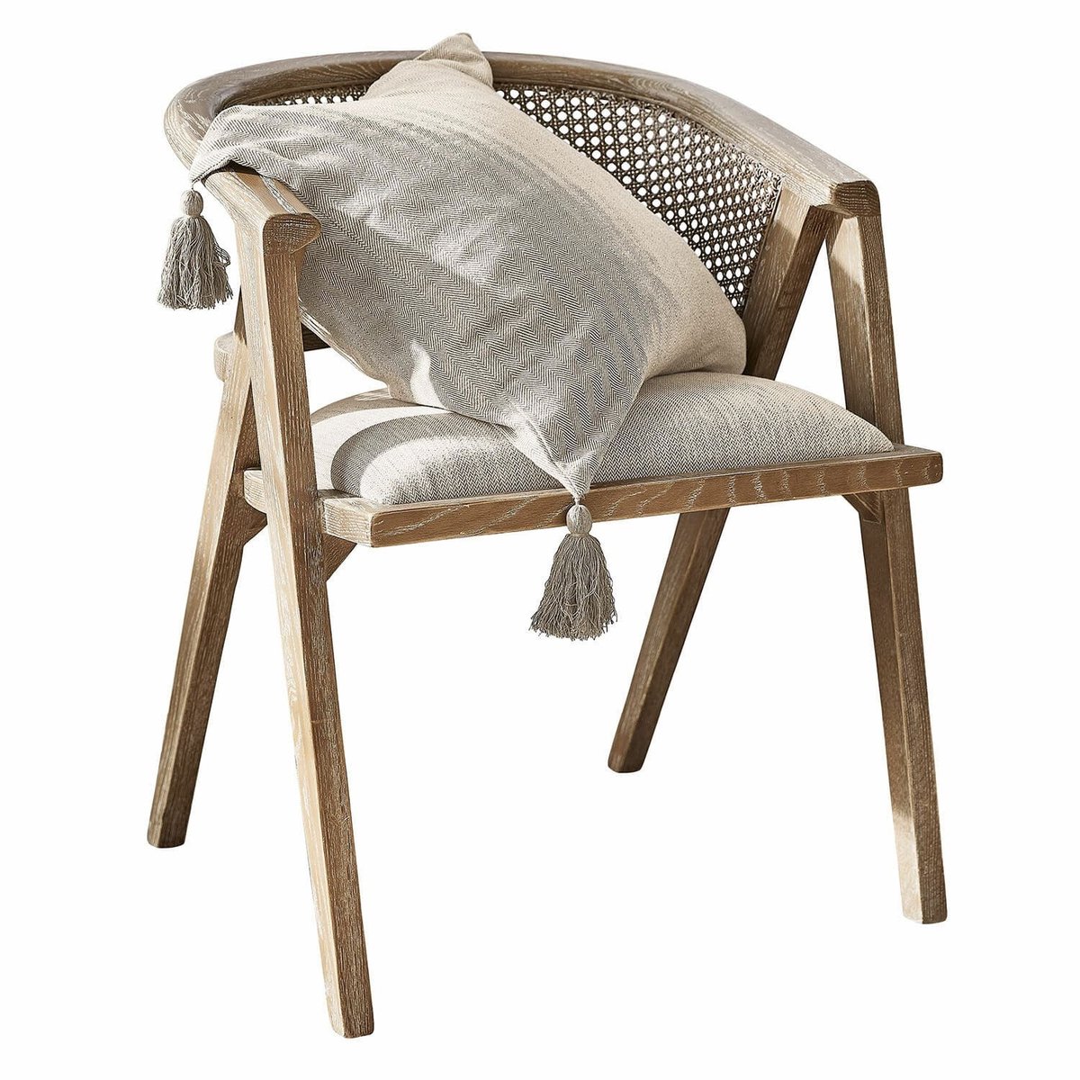 Loberon Stoel Collaroy bruin/beige