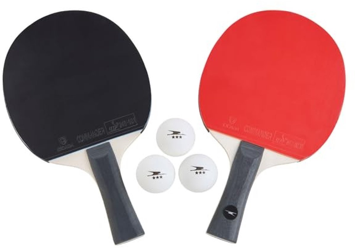 Dailygoods - Premium Tafeltennisset met 2 Rackets en 3 Ballen - Hoogwaardige Controle