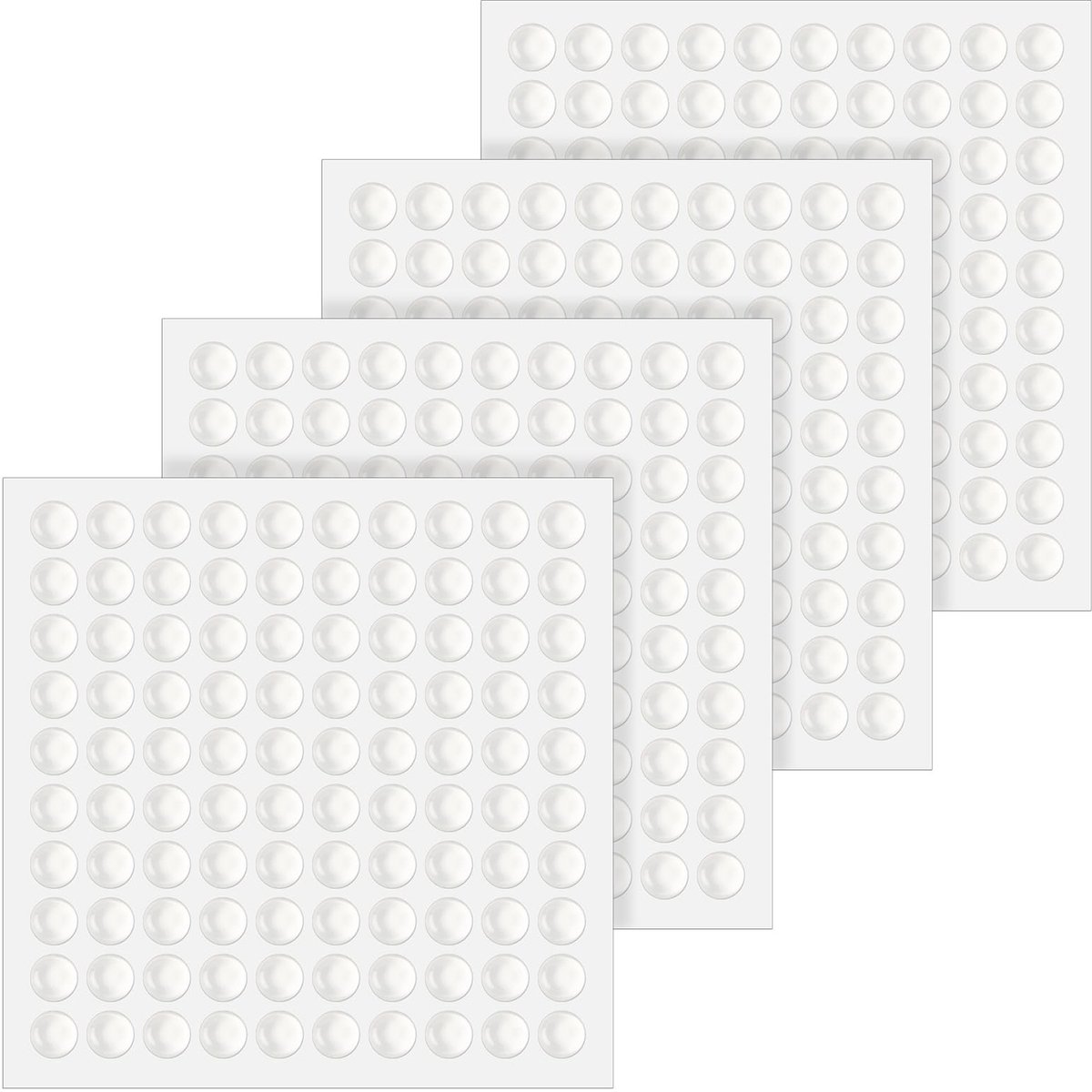 Dailygoods- Bumpers 400 Stuks - Antislip Kastdeurstoppers - Halfronde Siliconen Pads - Transparant - Anti-botsing - Afmetingen 6 x 2 mm - Rubberen Pads