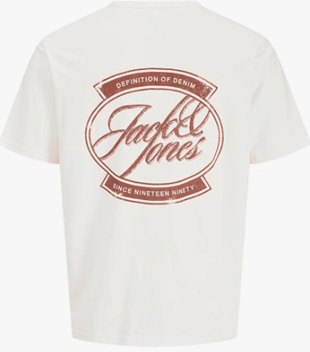 Jack&jones Jjandrej Tee Ss Crew Neck Cloud Dancer | Wit | Maat: M