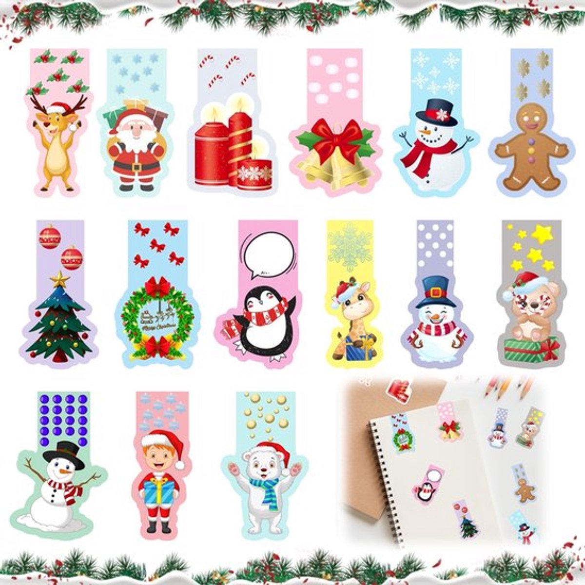 Kerstmagnetische boekenleggers voor kinderen by VT Products