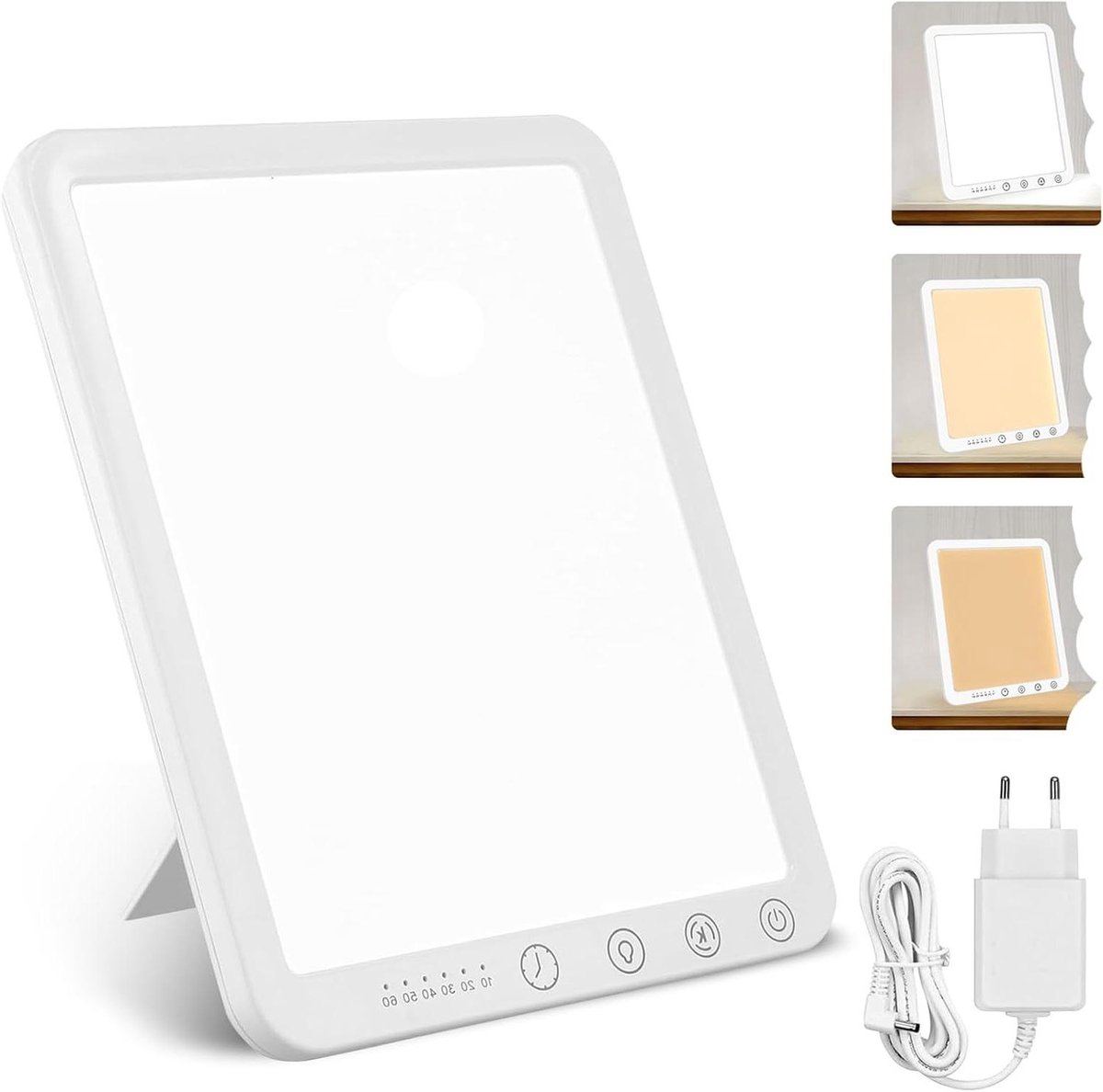 Daglichtlamp LED - Lichttherapie Lamp - Sfeer Verbeteren - 3 Kleurtemperaturen - 15000 Lux - Wit