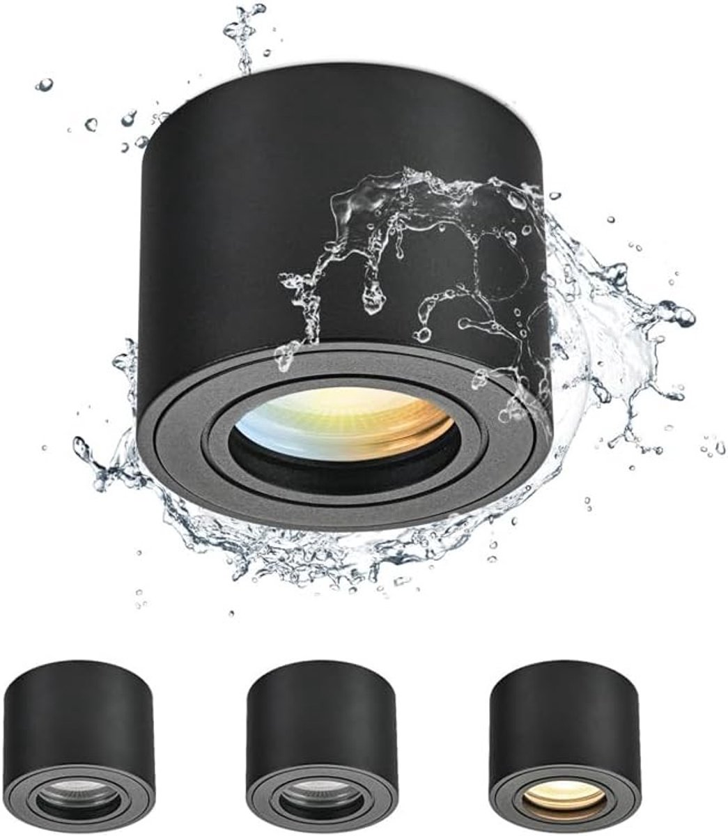 Dimbare Opbouwspot voor Badkamer, IP44, Waterdicht, LED Modules, 5 W, 3000 K, 4000 K, 6500 K, Verstelbare Verlichting, Energiezuinig, Modern Design