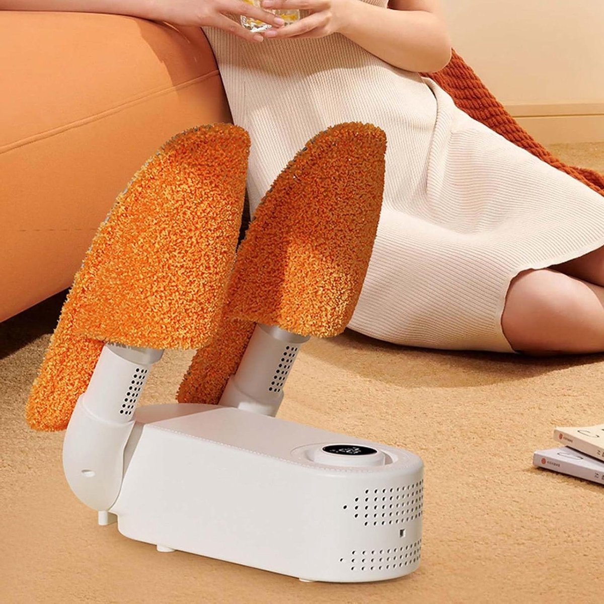 Schoenendroger Handschoen dryer Apparatuur drogen Intelligente timer Opvouwbaar Wit
