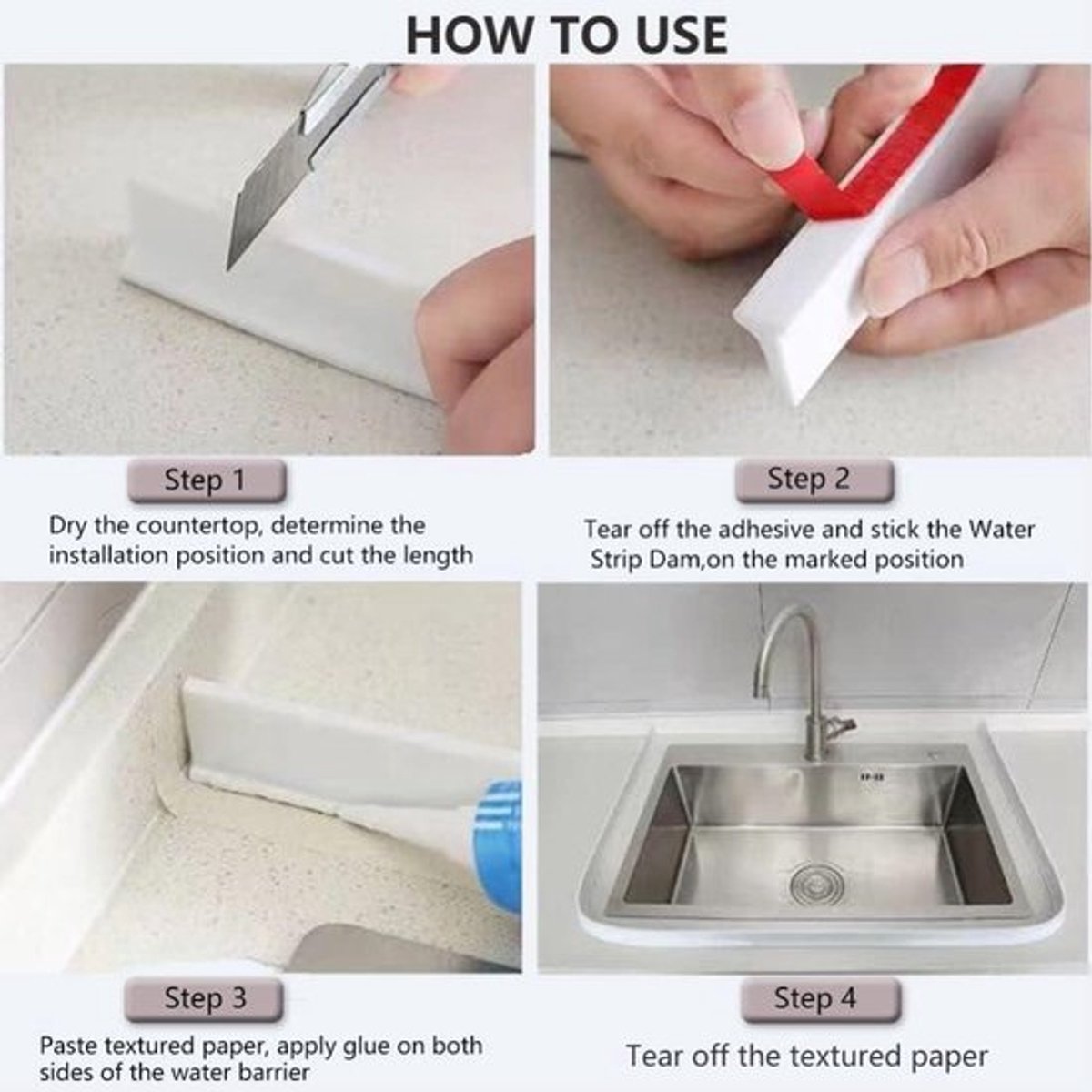 Siliconen afdichtstrip voor douche en bad - waterbarrière voor natte ruimte - kitbekleding voor badkamer en keuken 3m