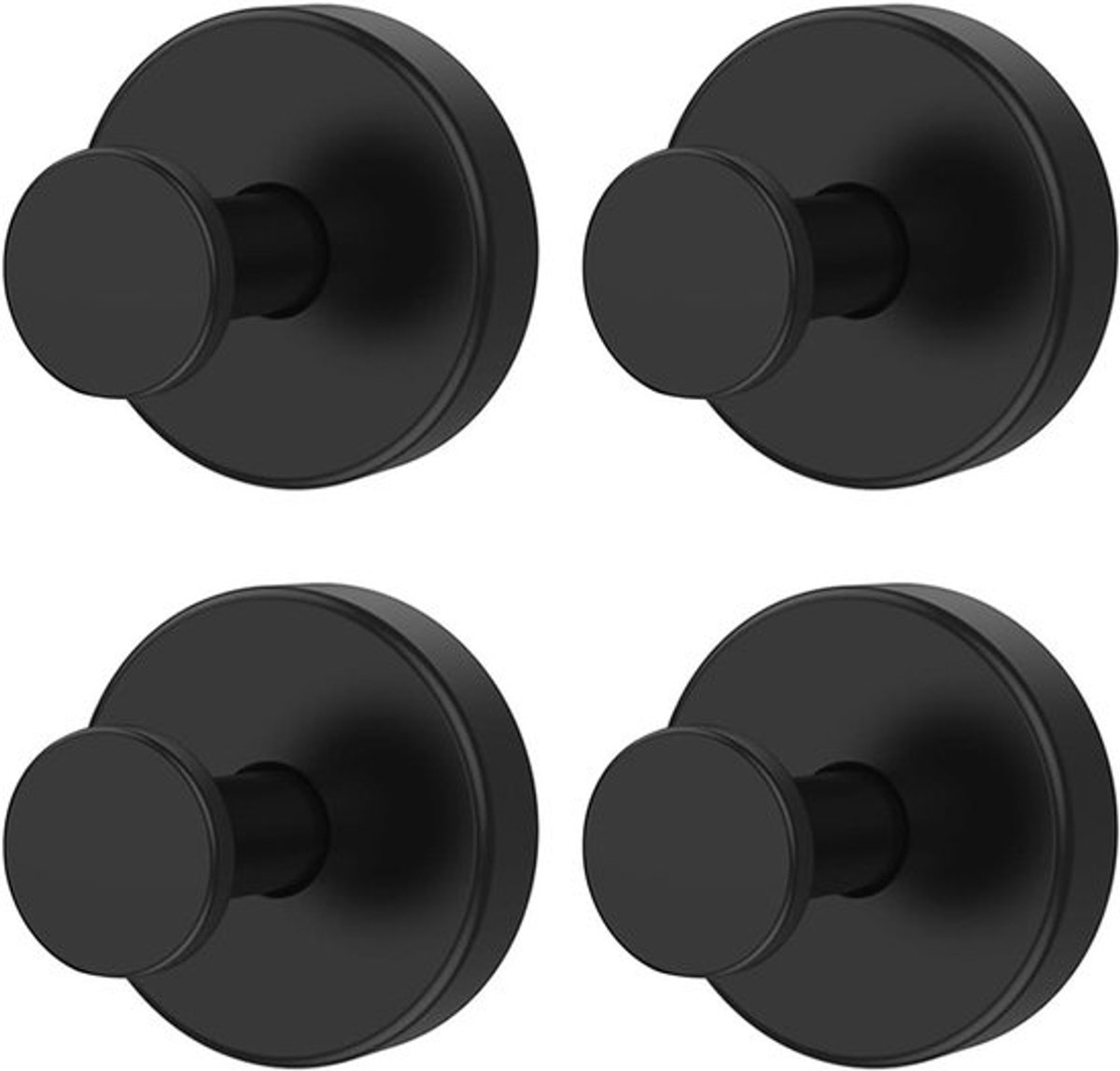 RVS Zuignap Haak Set - 4 Stuks, Extra Sterke Zuignaphaken voor Badkamer, Keuken en Toilet - Herbruikbare Handdoekhaken voor Diverse Toepassingen