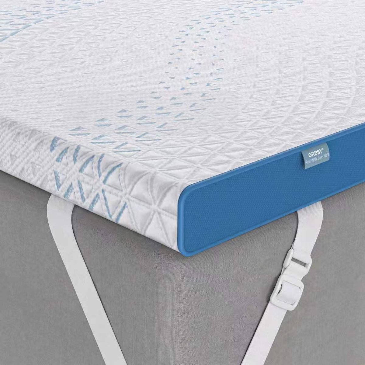 SnelShoppen - Topper 180 x 200 cm, H5/H6 hard, 7 cm dik, 3D Tencel-overtrek, gel en bamboehoutskool-traagschuim, rugondersteuning met 7 zones, wasbaar