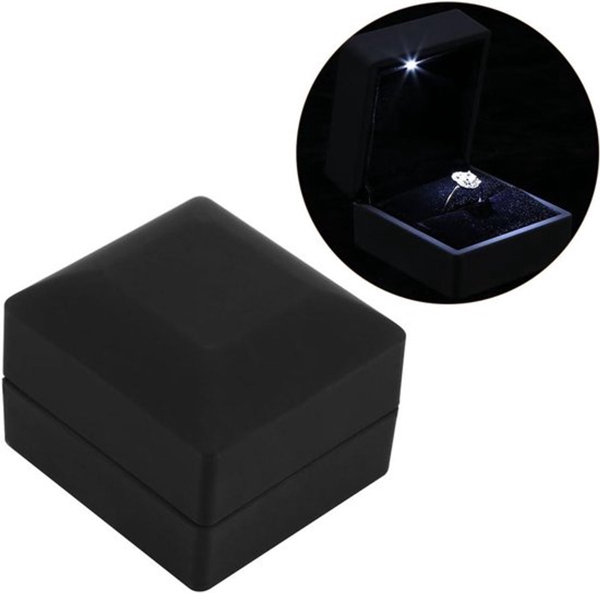 Sieradendozen Set van 4 voor Ringen, Hangers, Armbanden, Halskettingen - Met LED Verlichting, Oplichtend