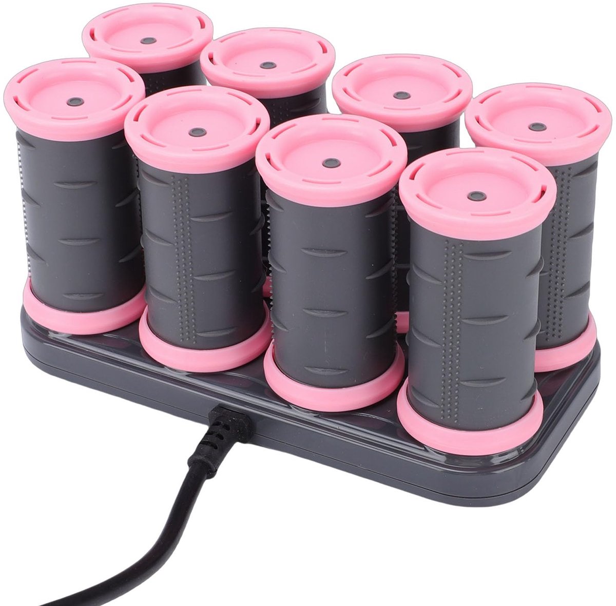 SnelShoppen - 8 Stuks 35 Mm Verwarmde Haarrollerset - Snelle Verwarming Elektrische Hete Rollers voor Langdurige Krullen, Eenvoudig Te Gebruiken Haars