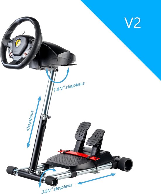 Stuurwiel standaard - Race simulator houder - Race spel ervaring - 360° verstelbare kolom - Opvouwbaar design - Zwart — afbeelding 4