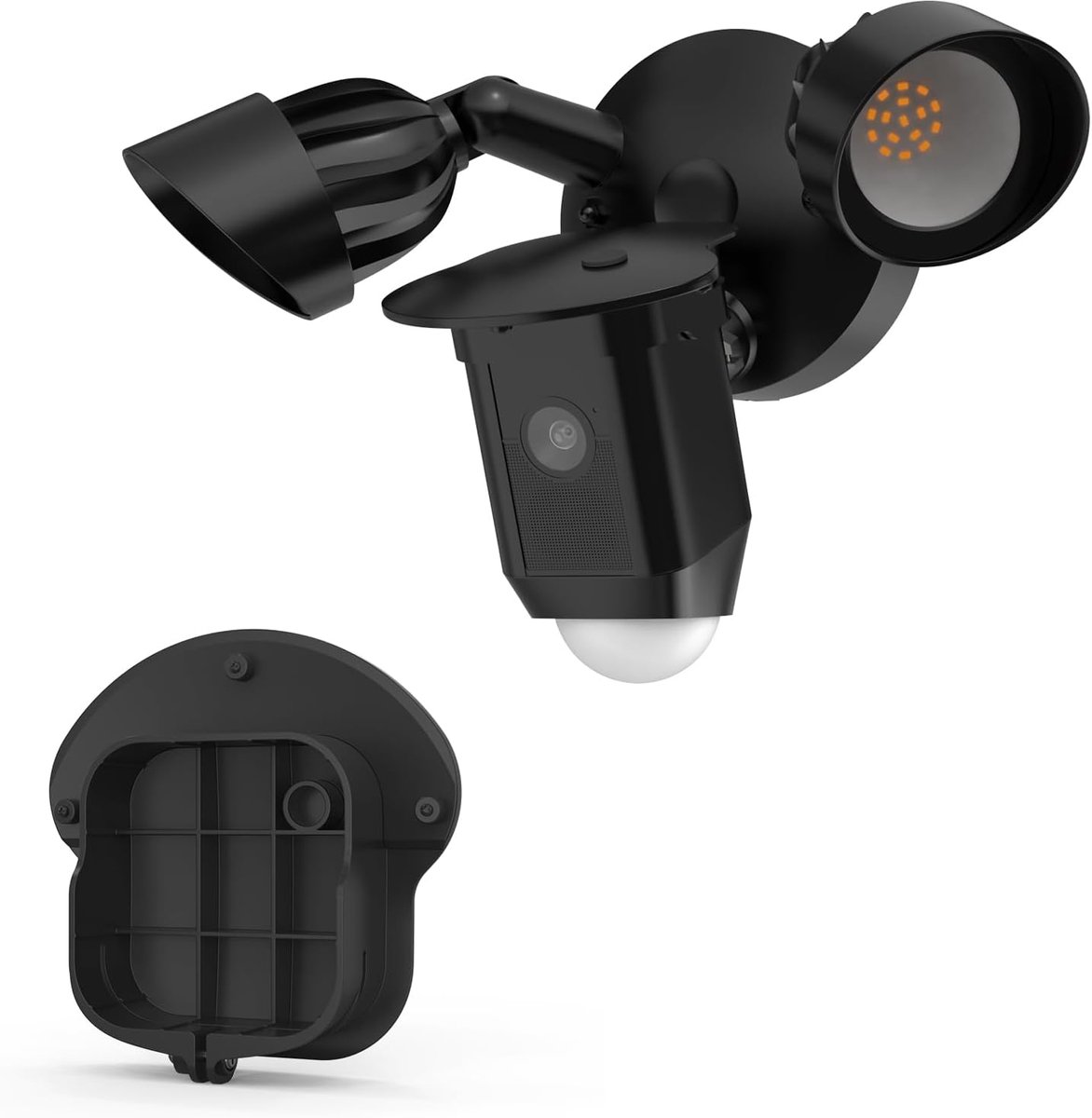 SnelShoppen - Regenbescherming voor Ring Schijnwerper Camera plus Kabel - Zonnewering Bewakingscamera Buiten Accessoires - Zwart - Geschikt voor Flood