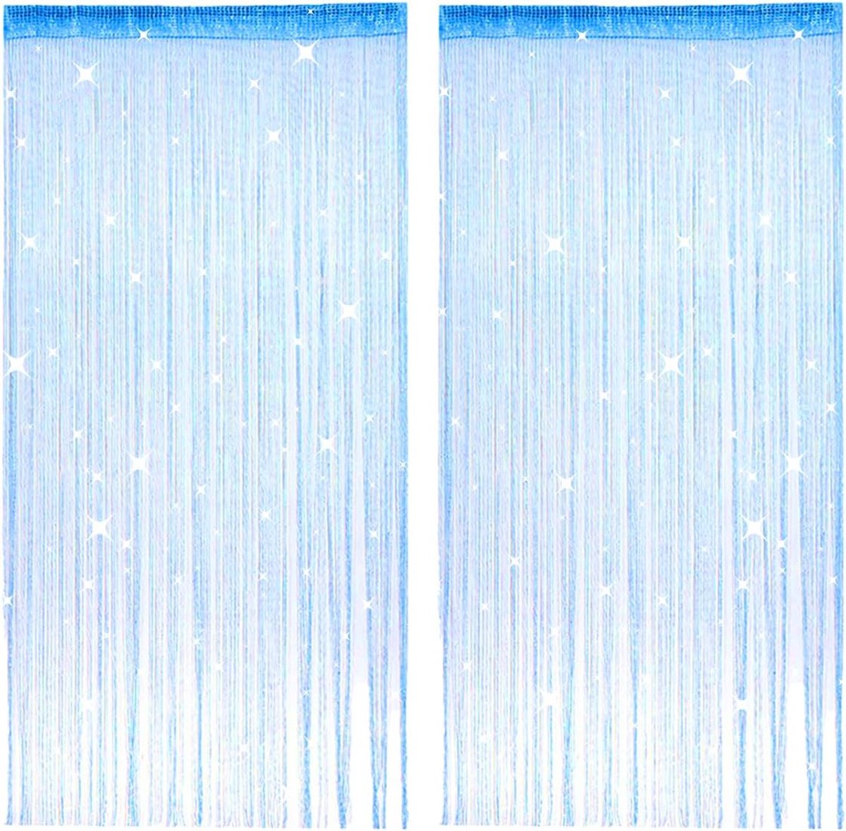 Stringgordijnen set van 2 - 100 x 200 cm - insectenbescherming - wasbare glittergordijnen voor decoratie - ShopVlot