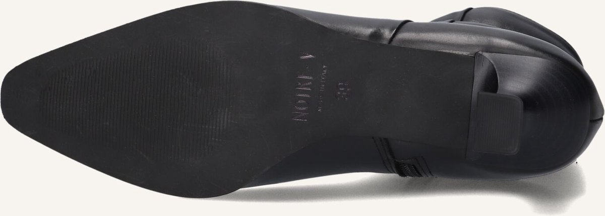 Notre-V 85936 Enkellaarsjes - Enkelboots met rits - Dames - Zwart - Maat 37