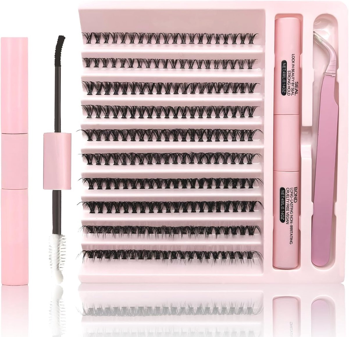 Complete set van 200 stuks 30D wimperextensions voor een volle en natuurlijke look