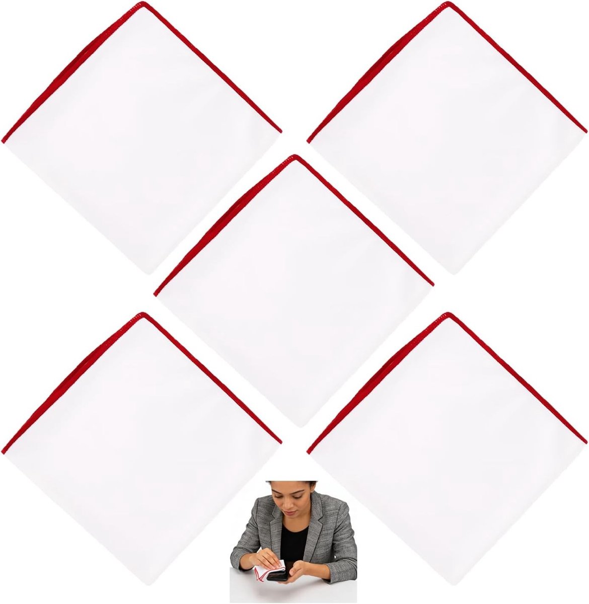 Set van 5 Microvezeldoeken voor Ramen, Lintvrij en Absorberend, Ideaal voor Glas, Keuken en Badkamer