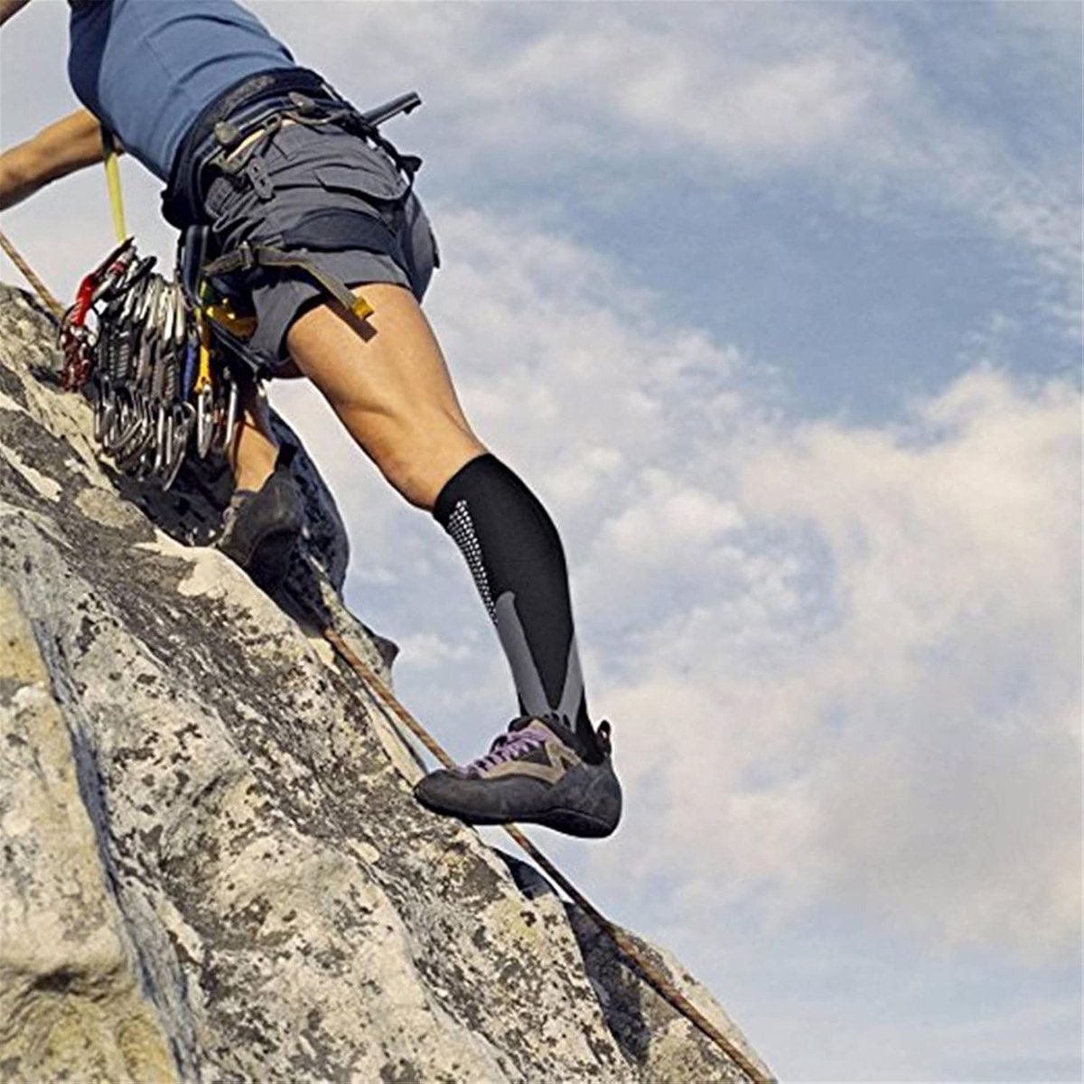 5 paar compressiekousen voor sport en reizen, steunkousen en reiskousen maat 35-43, optimale ondersteuning en comfort