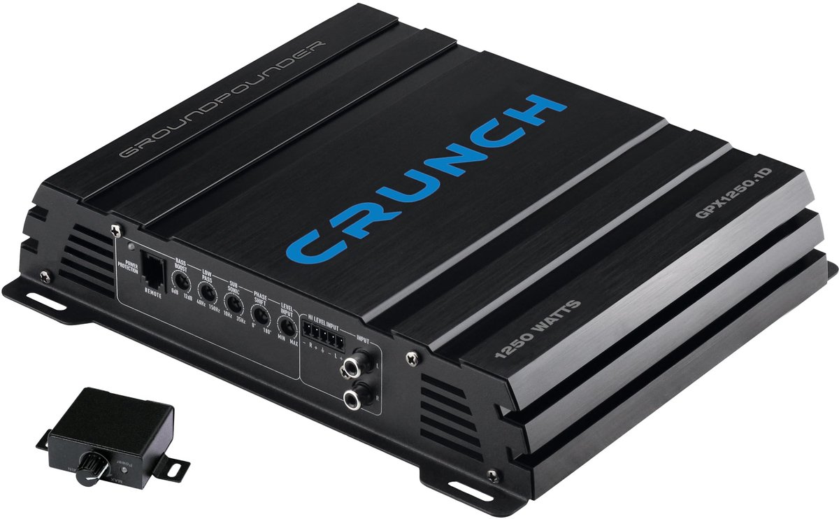 SnelShoppen - 1-kanaals auto-versterker 1250 W MAX CLASS D voor krachtige geluidsbeleving in de auto, ideaal voor muziek en feesten