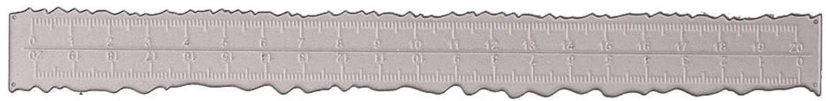 Papier Scheur Liniaal - Snijgereedschap Rand - Papier Snijden - Koolstofstaal Materiaal - 22 x 3 cm - Metaal