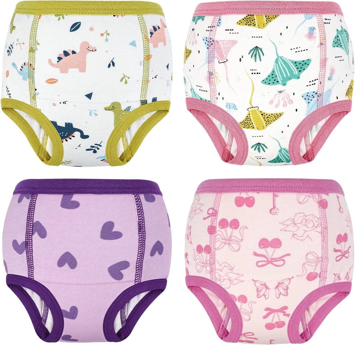 Potty Training Broekjes - Oefenondergoed - Zindelijkheidstraining - Absorberende Padding - 4 Stuks - Meerdere Kleuren