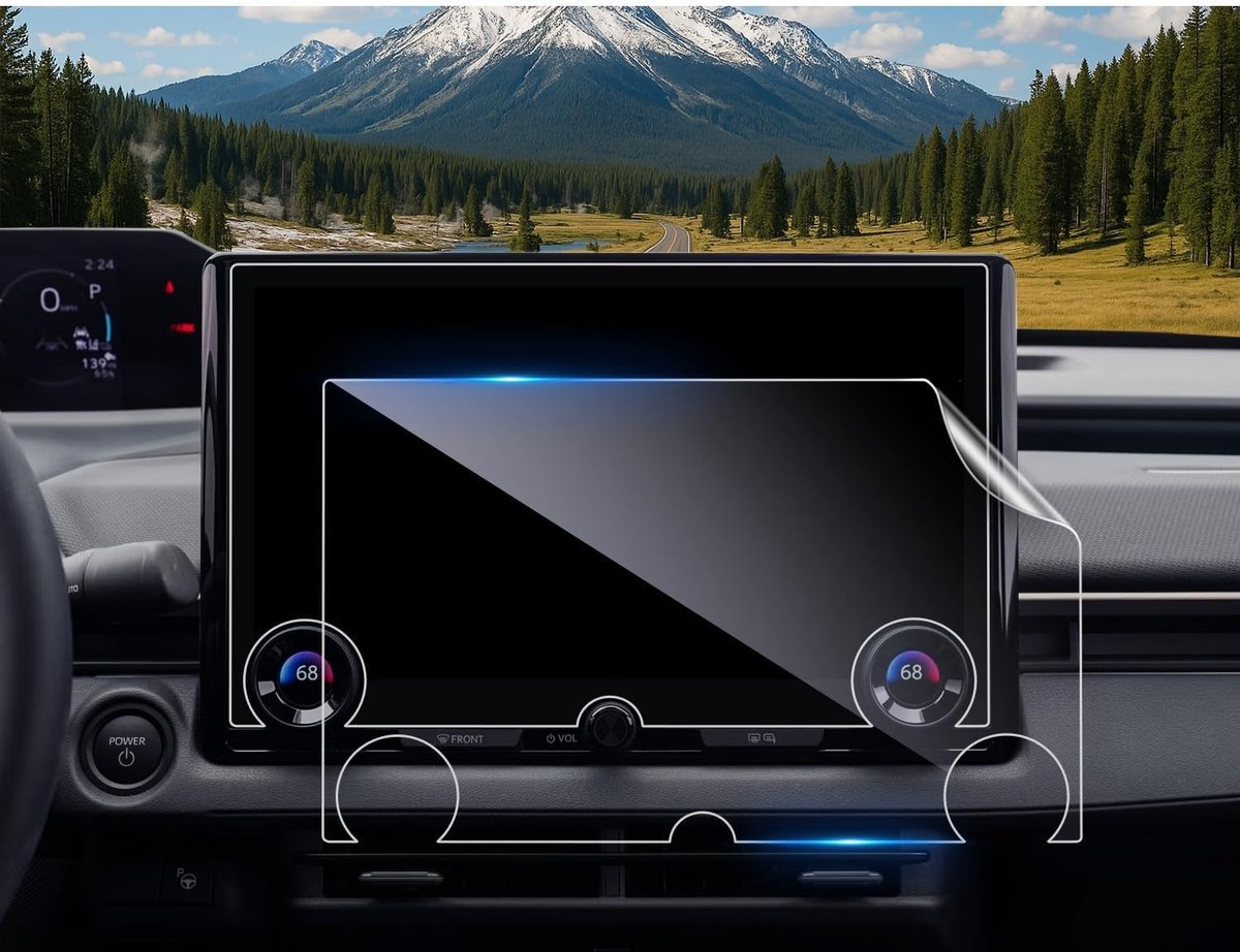 Facelift 2026 Navigatie Screen Protector voor Toyota bZ4X - 14 Inch Nano Folie, Krasbestendig en Beschermend - 2 Stuks Accessoires voor GPS en Navigatie