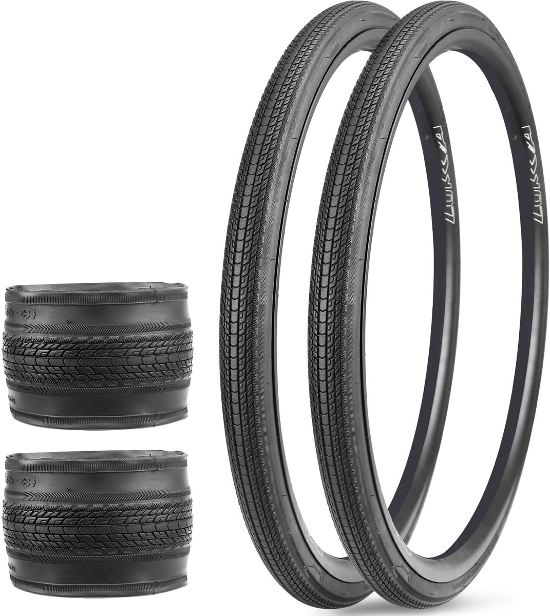 SnelShoppen - Fietsbanden 700 x 28 C, 2 stuks, hoogwaardige City en racefiets gravelbanden, 28-622, ideaal voor 700C wielen, 65-90 psi