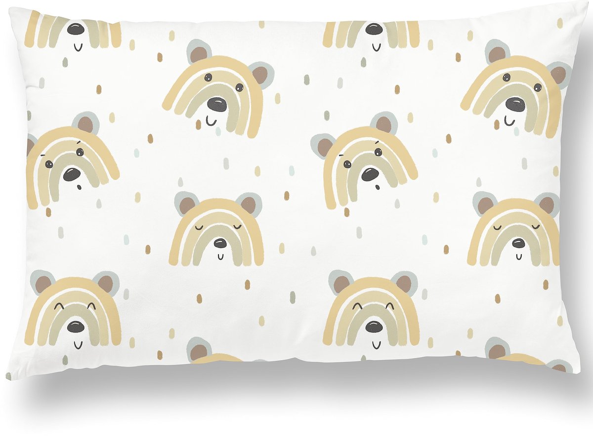 SnelShoppen - Baby Kussen 33x45 Cm - Hoofdkussen Met Kussensloop - Oeko-Tex Katoen - Kinderkussen Voor Middagsdutjes, Kinderdagverblijf, Peuters, Kind