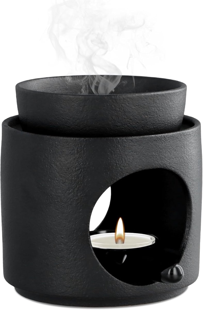 SnelShoppen - Keramische Oliebrander - Aroma-Diffuser - Geurlamp - Theelicht voor Etherische Oliën - Stoofje voor Geurolie en Geurwas - Aromalamp voor