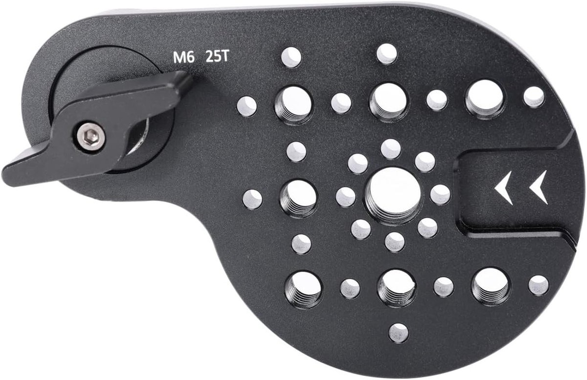 Video Tripod Mount Side Plate met Rosette Bevestiging, Cold Shoe en Meerdere Draadformaten voor Professionele Videoproductie