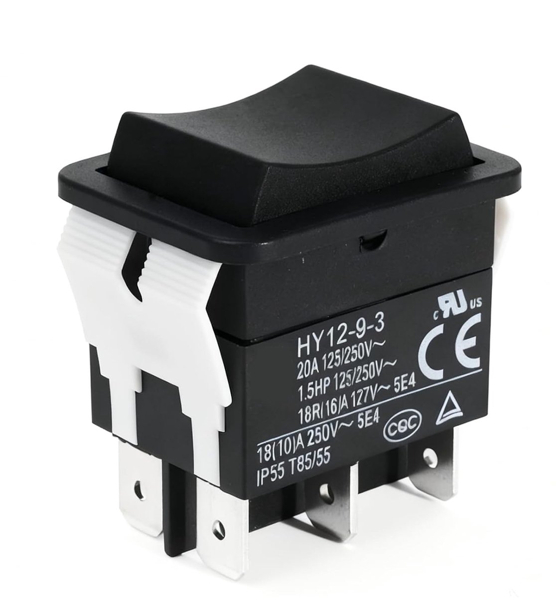 Toggle Switch 6-Pin 125/250 V 20 A voor Industriële Gereedschappen, Waterdicht IP55, Flexibele Circuitoplossing, Betrouwbare Vervanging