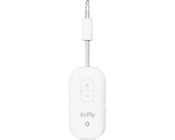Twelve South AirFly Pro 2 – Geniet van In-Flight Entertainment met Draadloze Hoofdtelefoons – Koppel Twee Sets Draadloze Hoofdtelefoons voor Gedeeld Luisteren – Meer dan 25 Uur Batterijduur - Wit