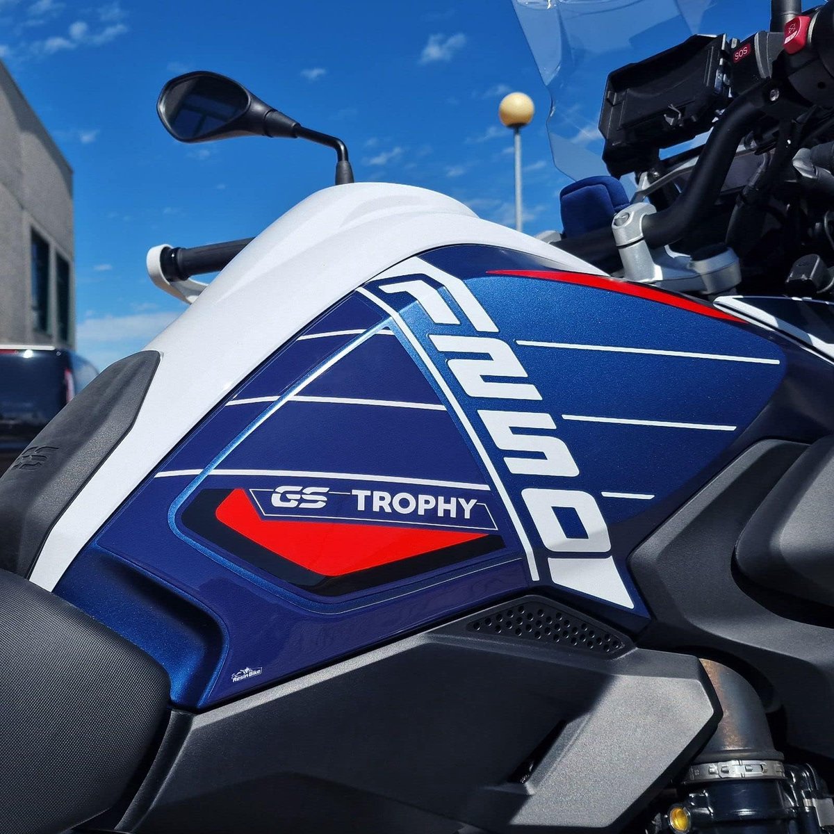 SnelShoppen - Resin Bike Motorsticker voor BMW R 1250 GS Trophy 2023 - 3D Hars Sticker - Motorbescherming Tegen Stoten en Krassen - Italiaanse Kwalite