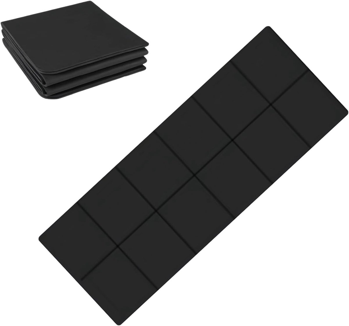 Opvouwbare vloerbeschermingsmat voor fitnessapparaten, anti-slip onderlegger, 183 cm x 61 cm x 0,6 cm, duurzaam TPE, ideaal voor loopband en fitnessoefeningen
