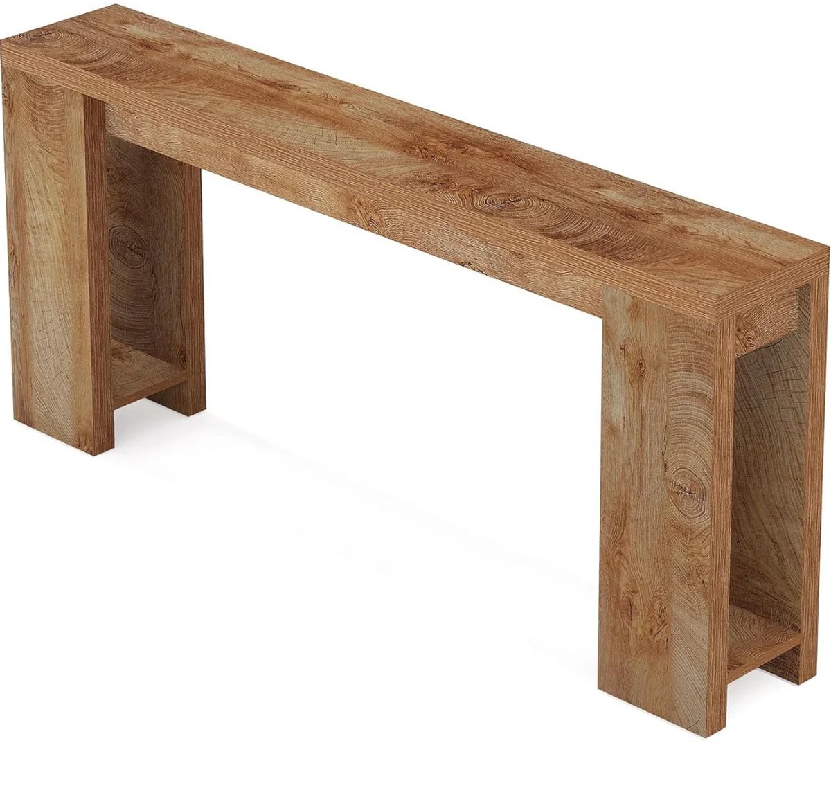 REDOM- Sidetable - Lang en smal ontwerp - Rechthoekig - Landelijke stijl - Woonkamer en hal - Hout - Bruin - 160 x 30 x 85 cm