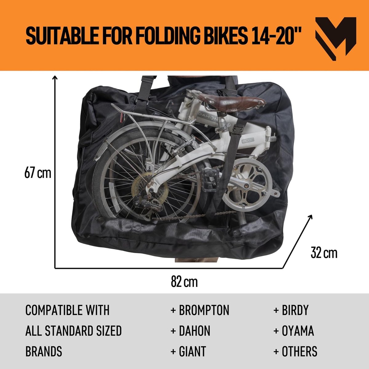 Fietstas opvouwbare fietsen XL - universele maat voor 14-20" fietsen - ideaal voor opslag en reizen - SnelShoppen