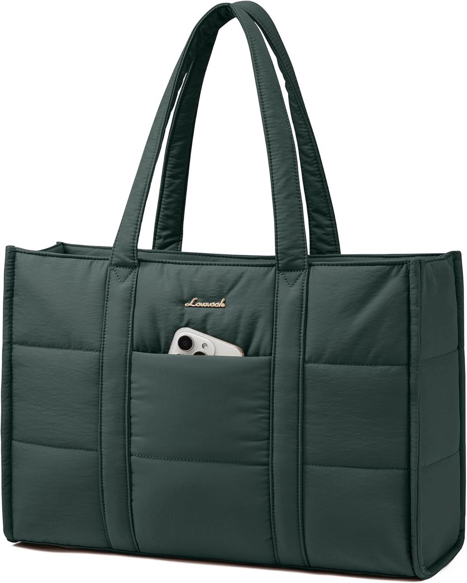 SnelShoppen - Laptoptas Dames 15,6 Inch - Grote Handtas, Shopper, Werktas, Aktetas, Schoudertas - Perfect voor Universiteit, Zaken, School - Stijlvol
