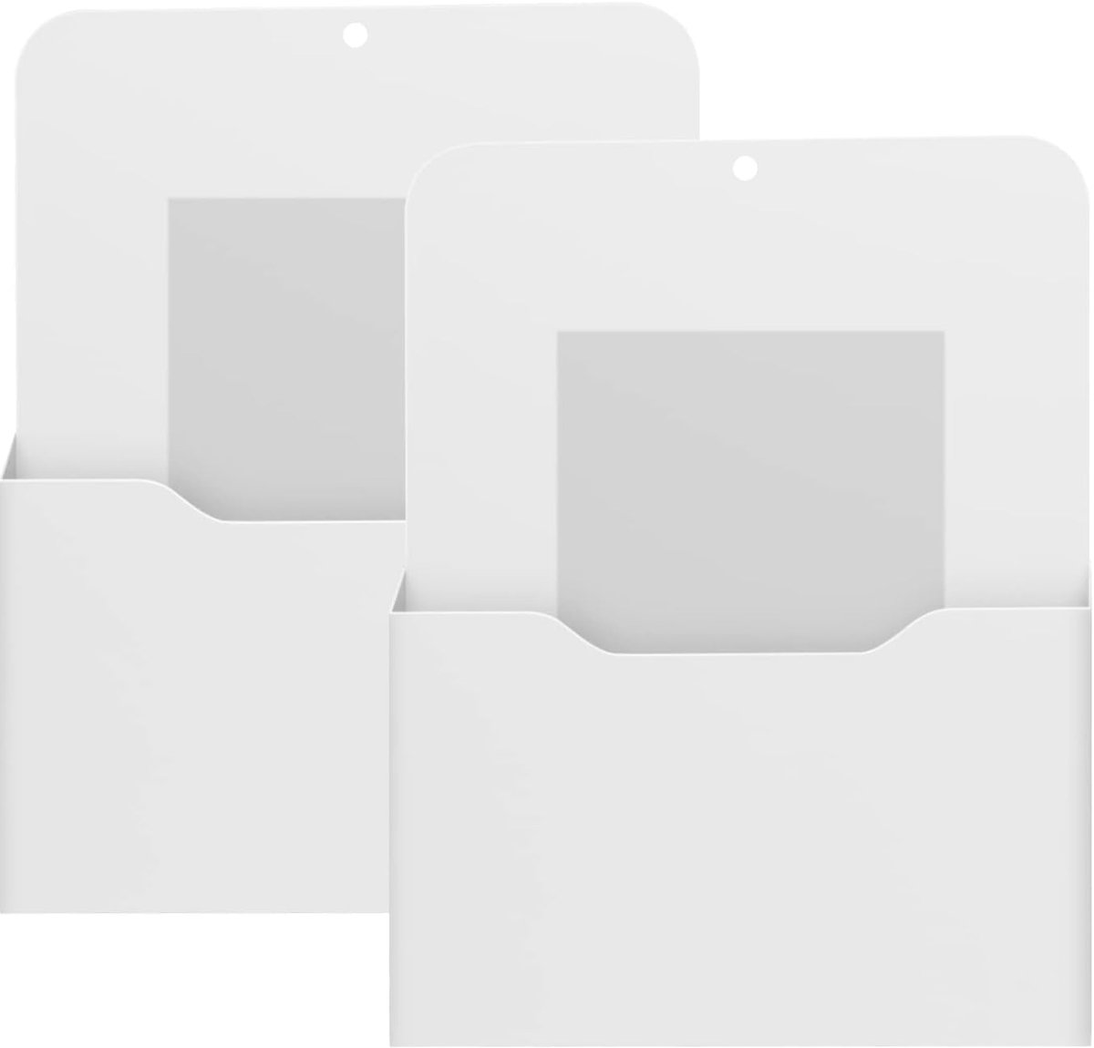 SnelShoppen - MoKo Magnetische Pennenhouder 2 Stuks - Magnetische Krantenhouder A4 Documentenhouder - Wit - Kantoorbenodigdheden Organizer voor School