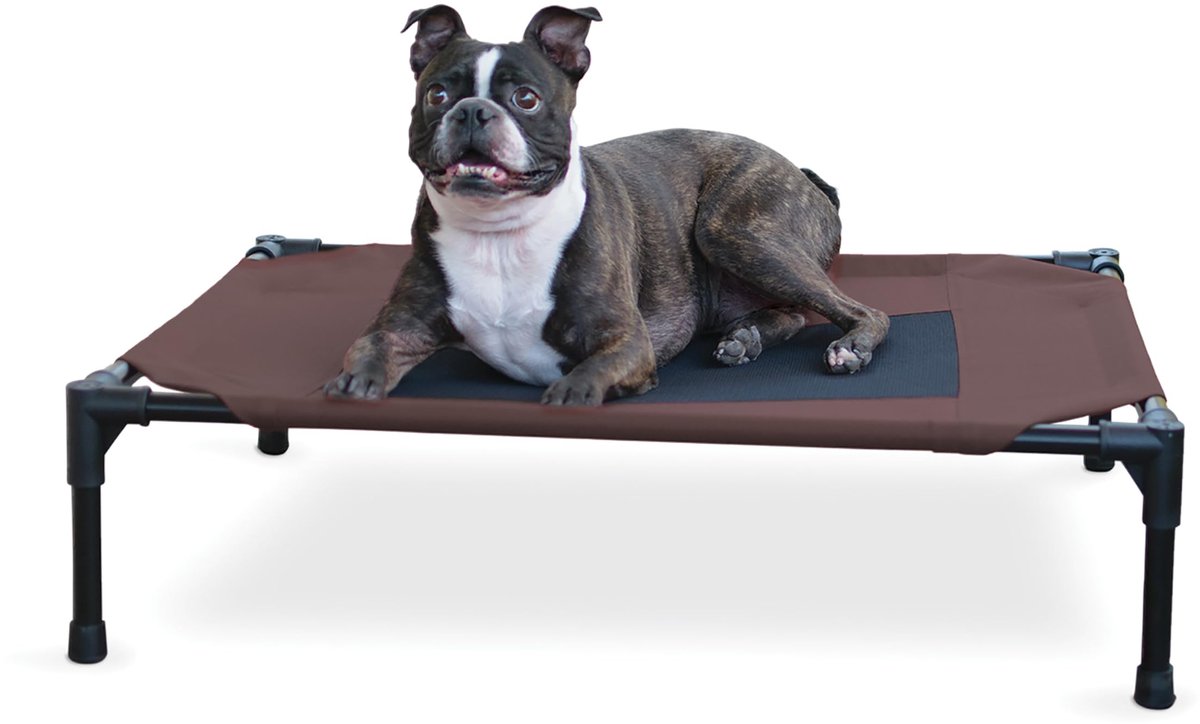 SnelShoppen - Koelend Verhoogd Hondenbed voor Buiten - Ademend Net, Antislip Rubber, Draagbaar voor Binnen en Buiten, Perfect voor Tuin en Camping
