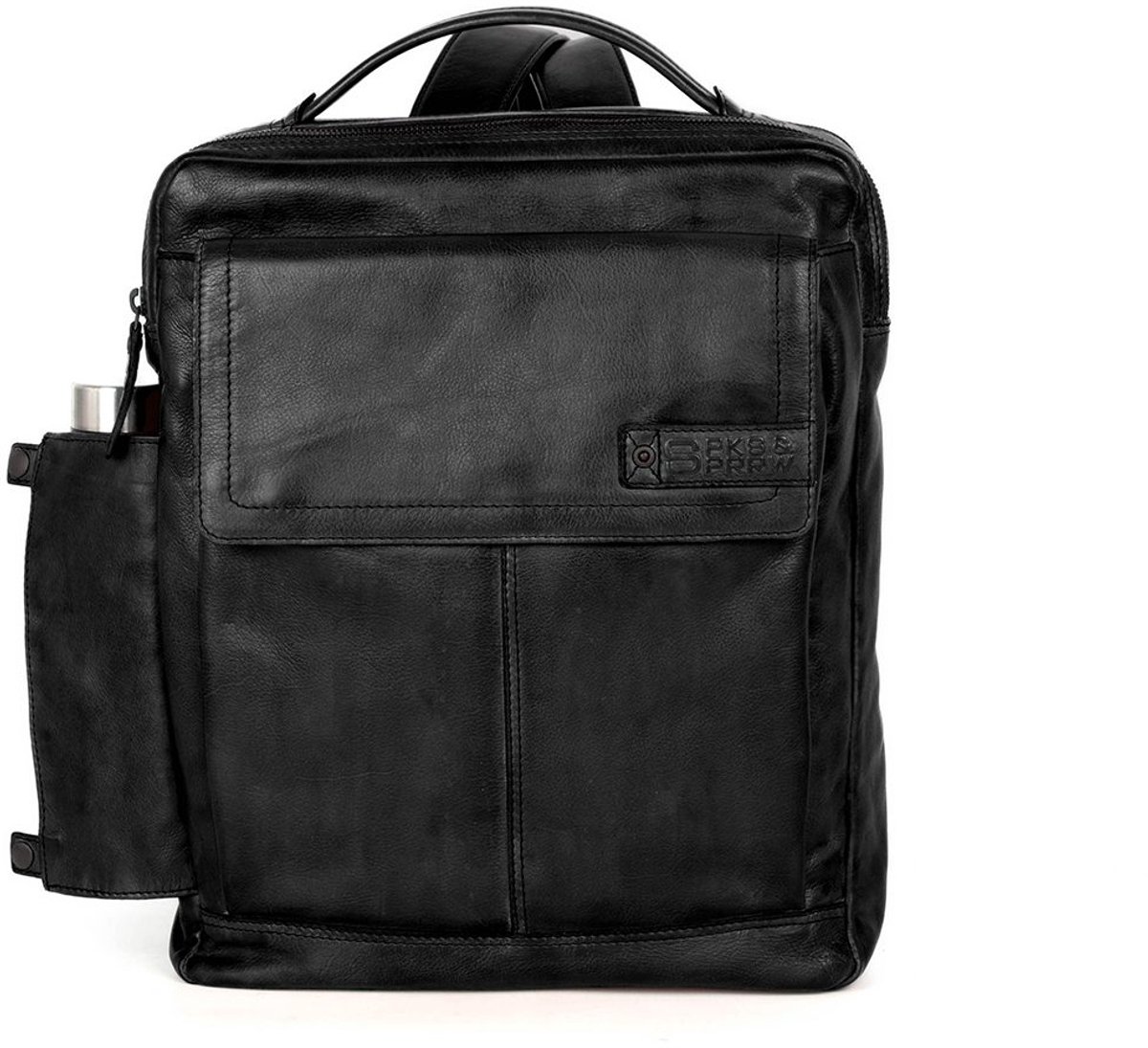Leren Laptop Rugzak - 15.6 inch - Fred - Zwart